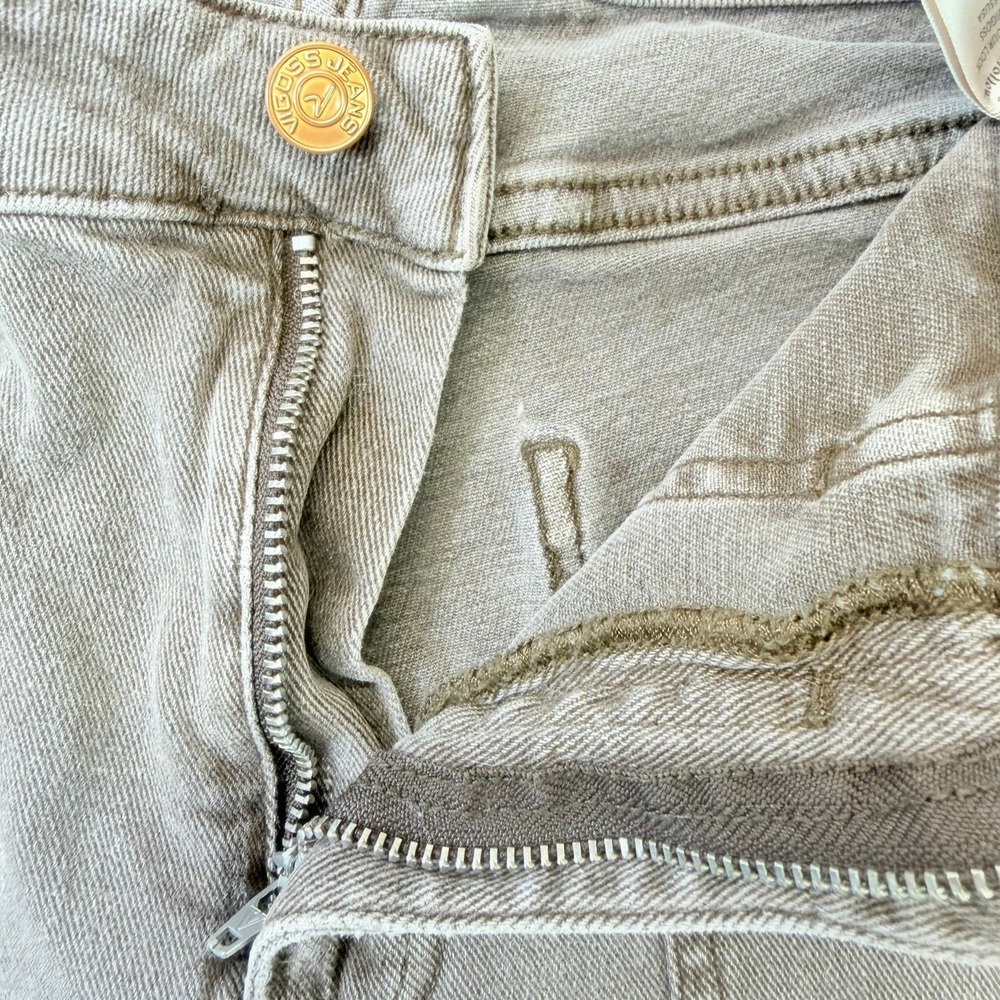 Vigoss Women's Carpenter Baggy Straight Jeans Size 27 Taupe Wide Leg Utility - Picture 10 of 13